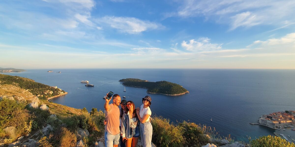 Dubrovnik Sunset East Mountain Wiew Lokrum Island