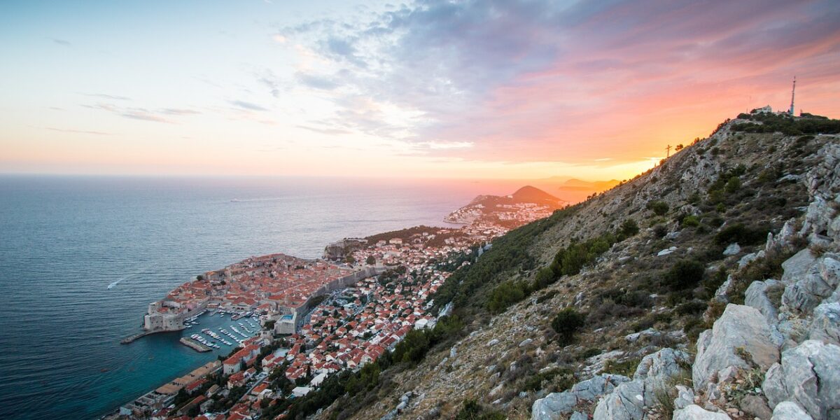 Dubrovnik Sunset East Mountain Wiew
